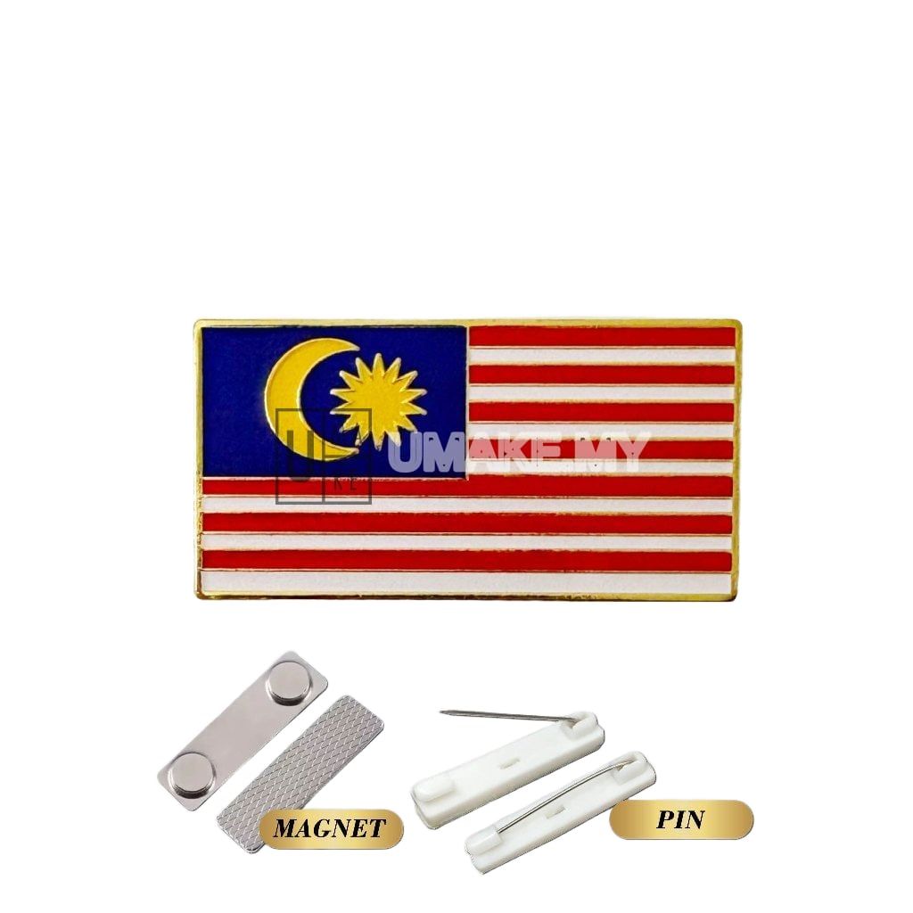 Metal Malaysia Flag Badge (KPM 2025 Spec)