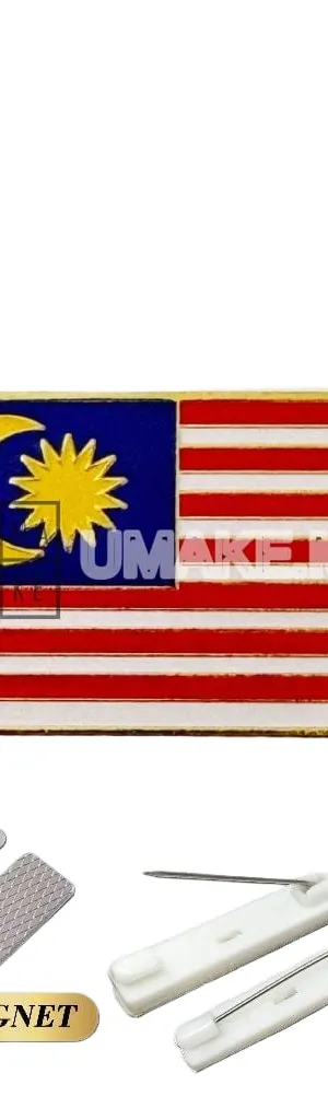 Metal Malaysia Flag Badge (KPM 2025 Spec)