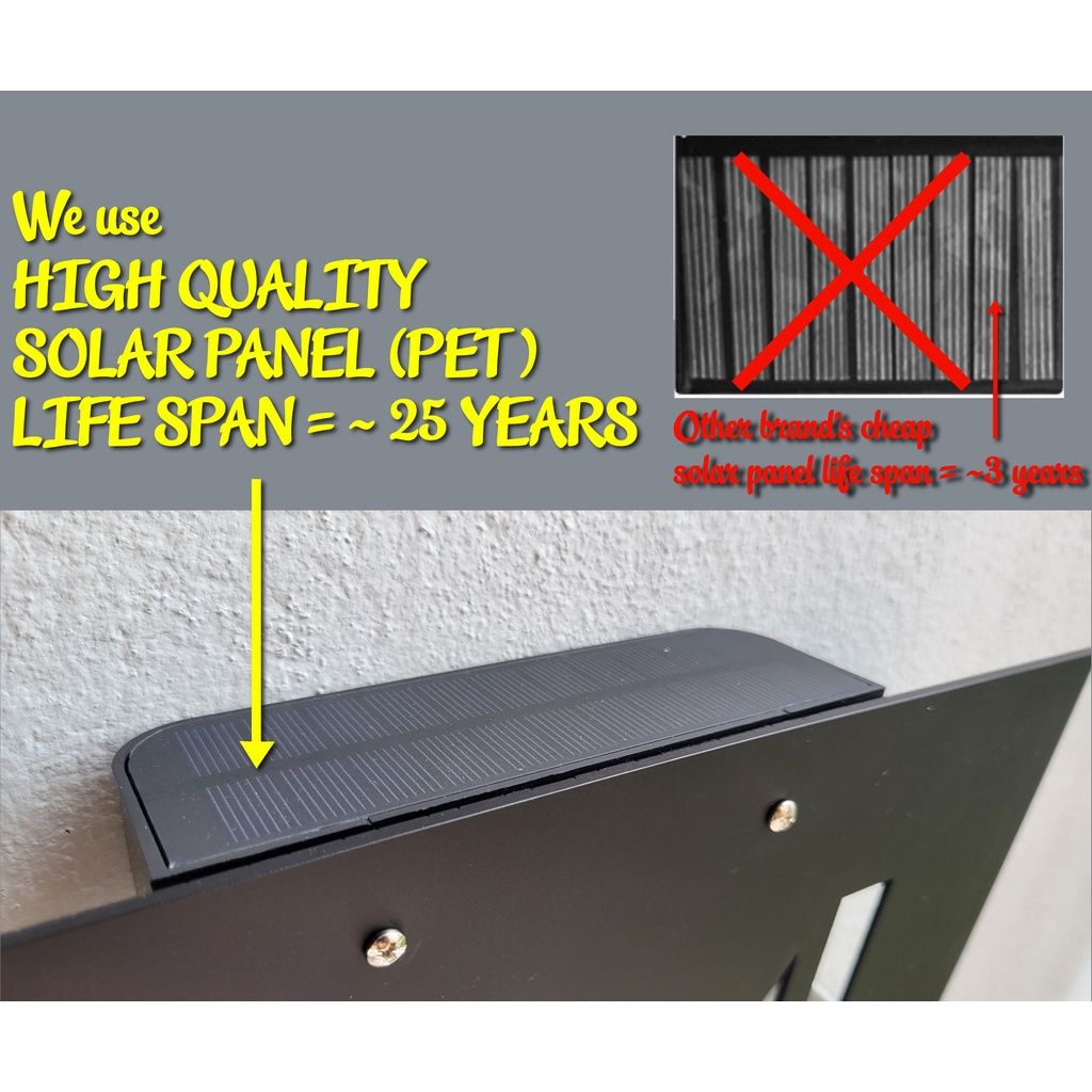 (Solar + LED) Modern 3D House Number & Address Sign Plate Board Sheet Plaque Waterproofing Black White 门牌 Tanda Rumah - Image 8