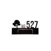 (Solar + LED) Modern 3D House Number & Address Sign Plate Board Sheet Plaque Waterproofing Black White 门牌 Tanda Rumah view 2