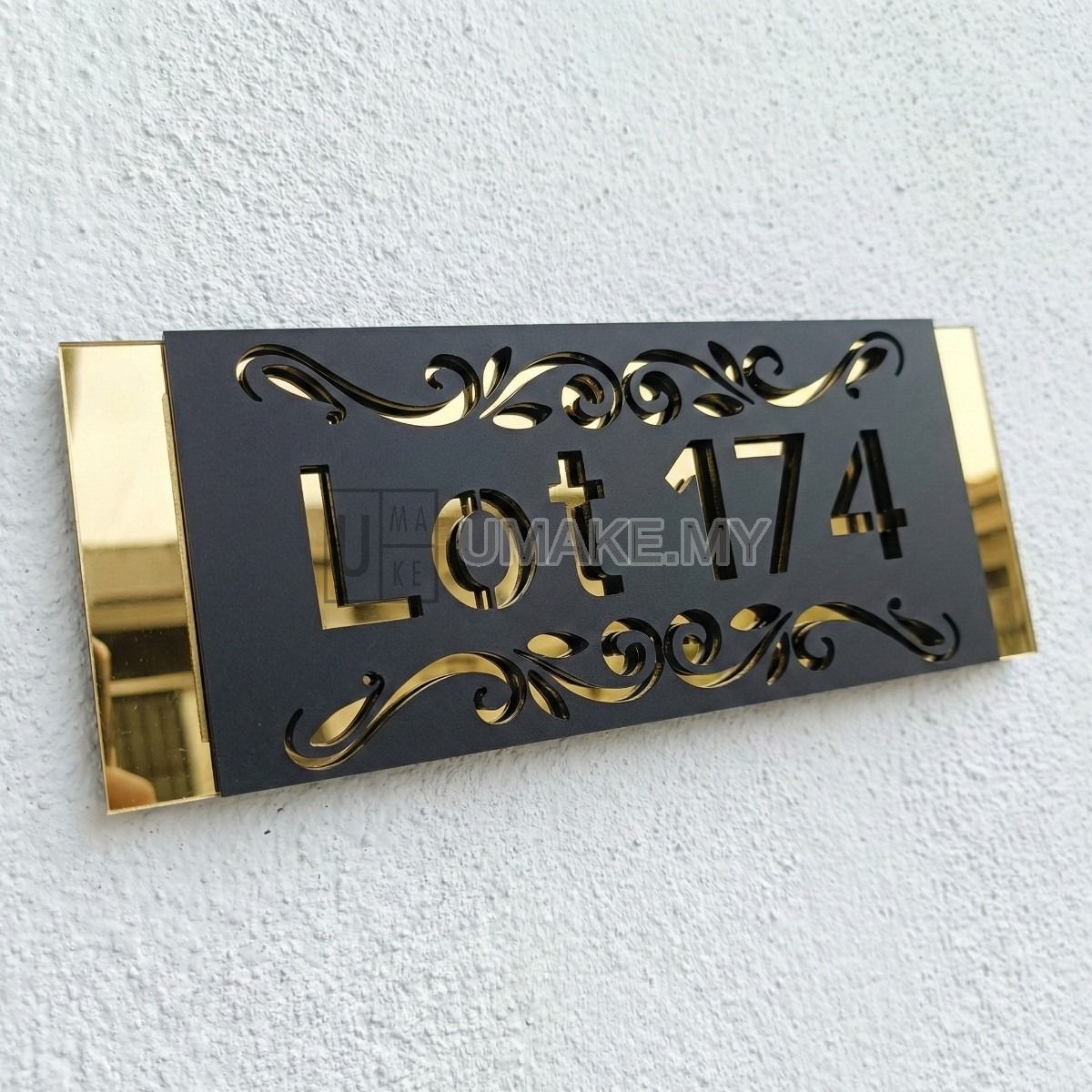 Modern Acrylic House Number Plate