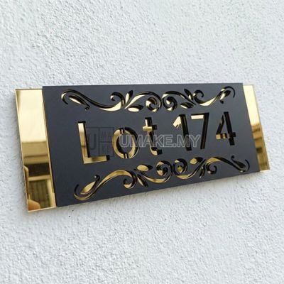 Modern Acrylic House Number Plate