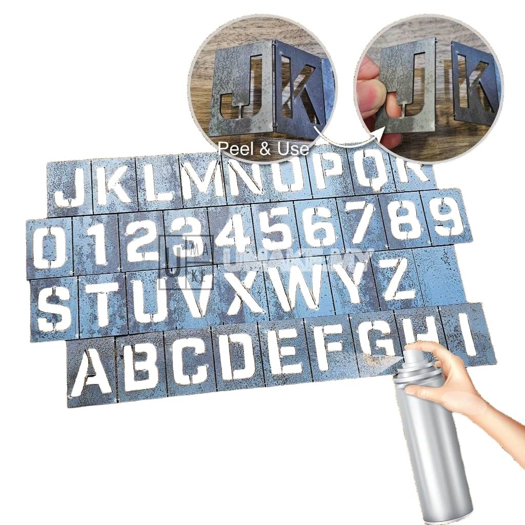 Mini Steel Stencil Plate (A-Z / 0-9) — 3cm set