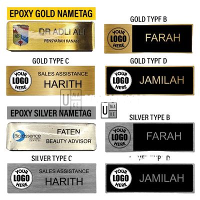 Stainless Steel Epoxy Name Tag (Custom Logo)