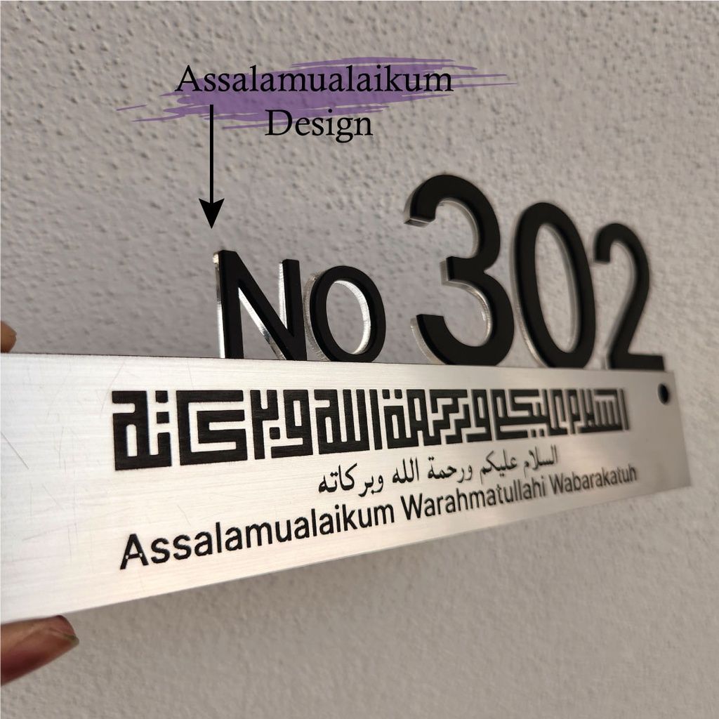 UMAKE 百家姓门牌 | assalamualaikum Tanda Rumah | Customize house number plate | nombor rumah | sign plate | plate rumah - Image 6