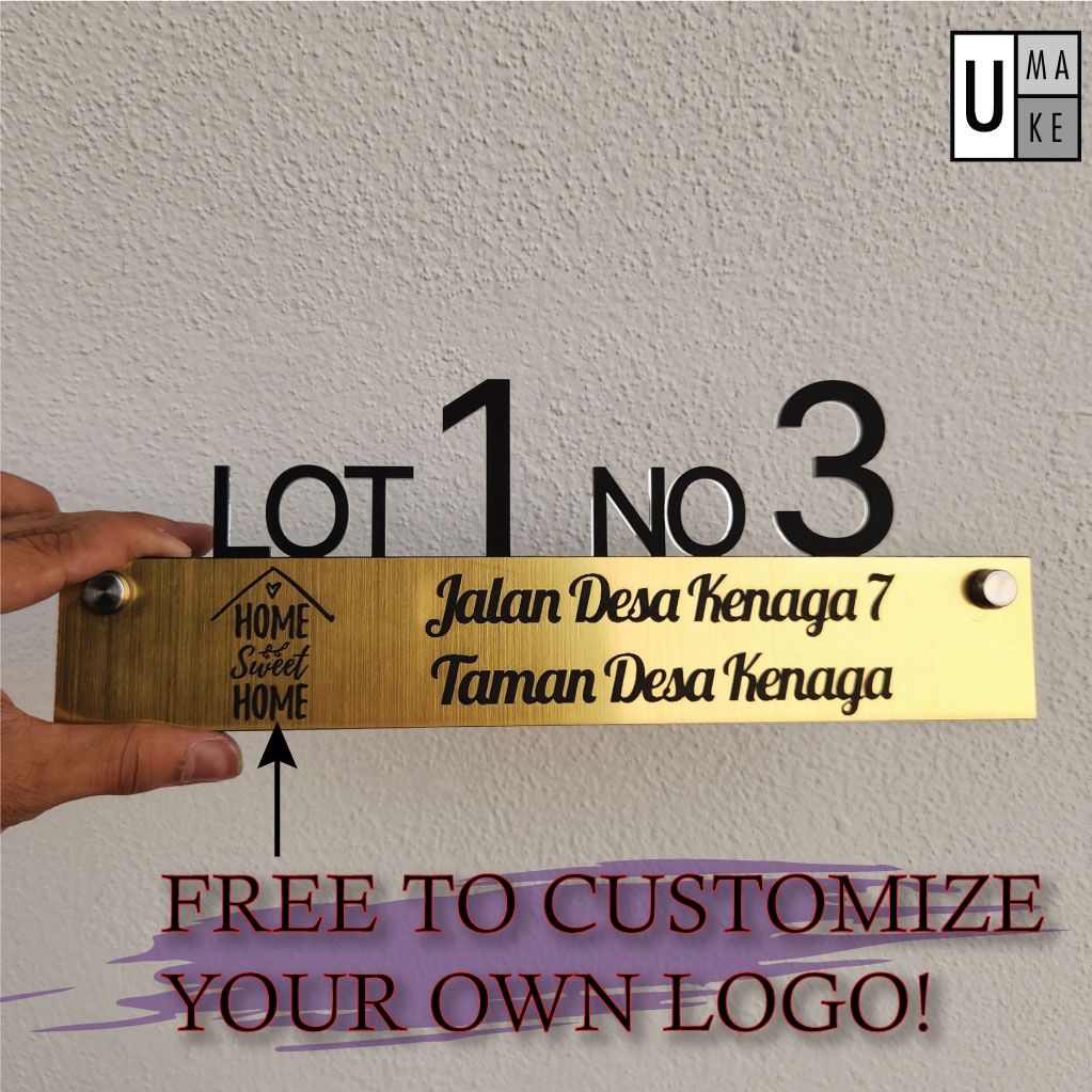 UMAKE 百家姓门牌 | assalamualaikum Tanda Rumah | Customize house number plate | nombor rumah | sign plate | plate rumah - Image 8