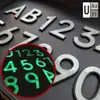 Glow in the dark Acrylic House Number Plate/Nombor Plat Rumah Akrilik 夜光 门牌 灯 Jade Stone Acrylic 2 layers 5mm thick view 2