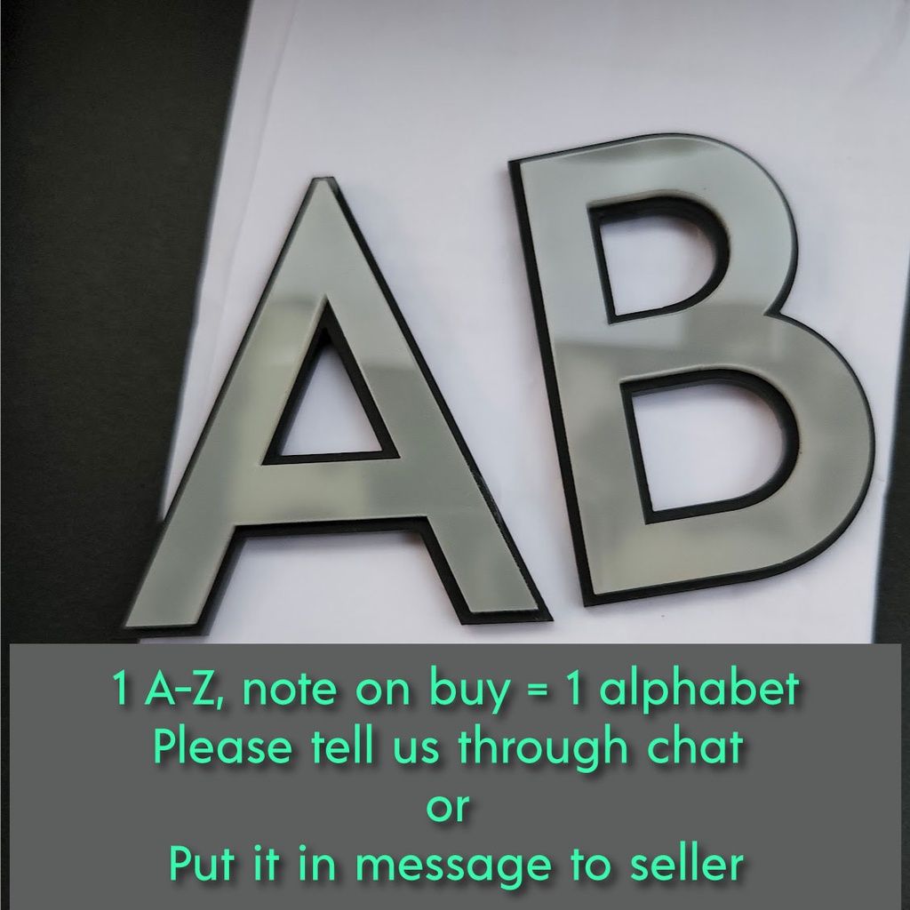 Glow in the dark Acrylic House Number Plate/Nombor Plat Rumah Akrilik 夜光 门牌 灯 Jade Stone Acrylic 2 layers 5mm thick - Image 9