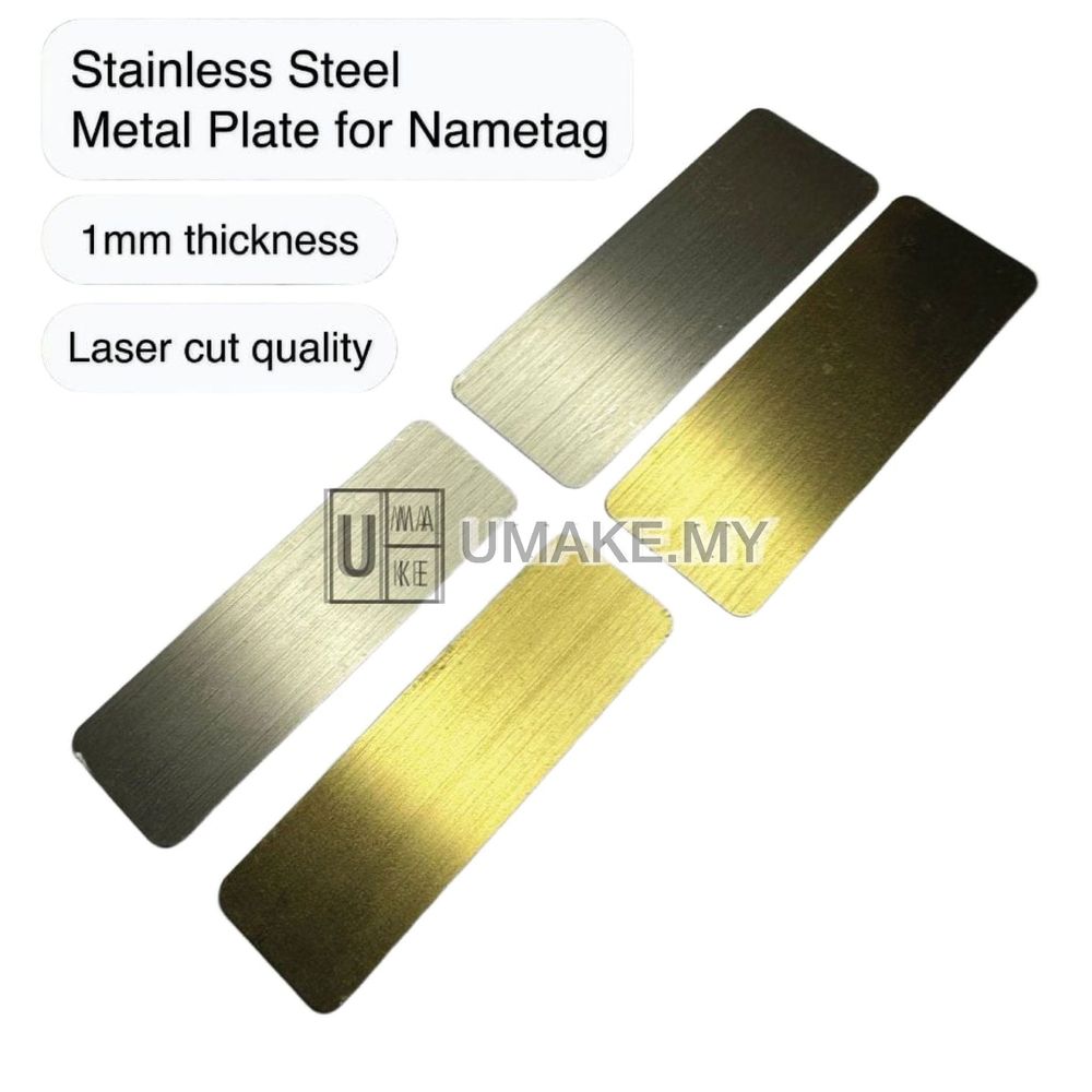 Stainless Steel Blank Name Tag (for Resin/Epoxy)
