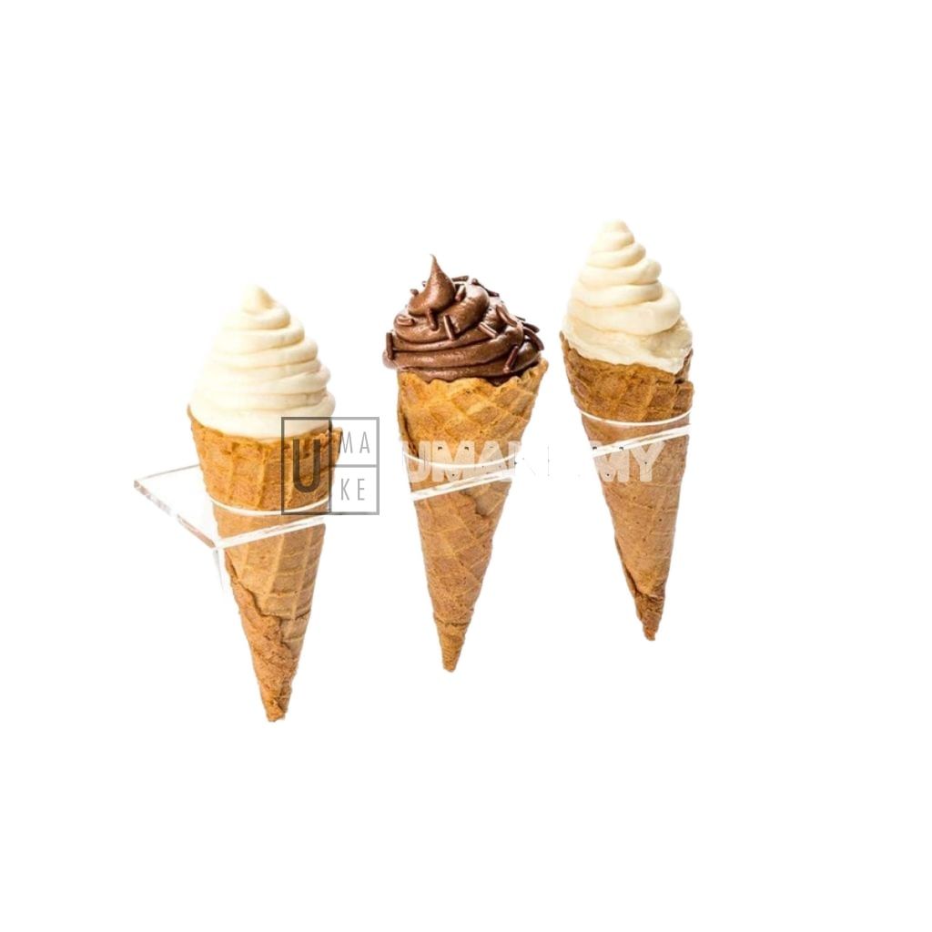 Acrylic Ice Cream Cone Holder (3-Slot)