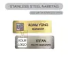 Stainless Steel Name Tag (Custom, Gold/Silver) view 1