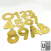 Umake 6.5/10/15cm 100% GOLD COLOUR MAILBOX NUMBER PLATE HOUSE NUMBER TANDA NOMBOR RUMAH 门牌号码 SHINY view 2