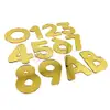 Umake 6.5/10/15cm 100% GOLD COLOUR MAILBOX NUMBER PLATE HOUSE NUMBER TANDA NOMBOR RUMAH 门牌号码 SHINY view 1