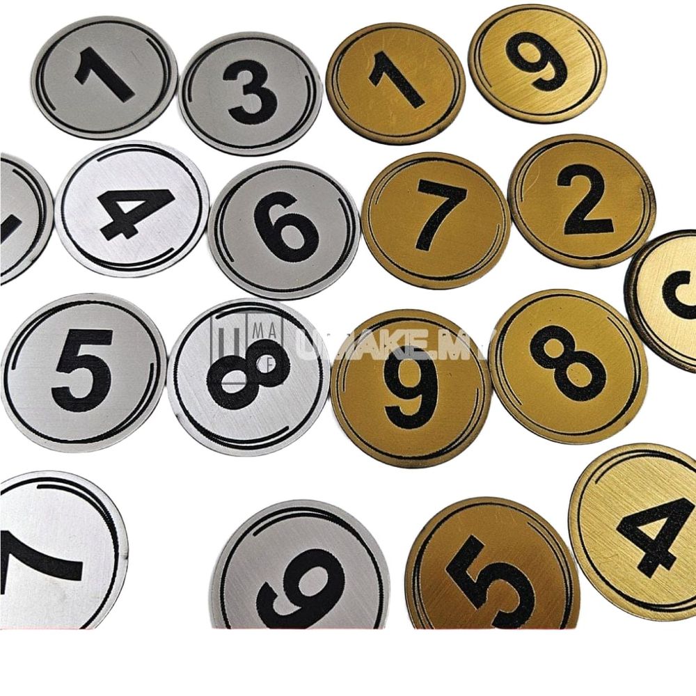 Metallic Acrylic Table Number (Laser Engraved)