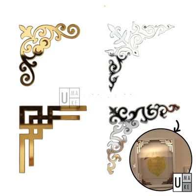 3D Acrylic Mirror Corner Decor