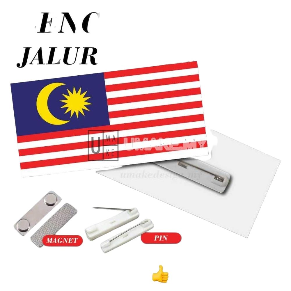 Malaysia Flag Badge — Acrylic (Pin/Magnet)