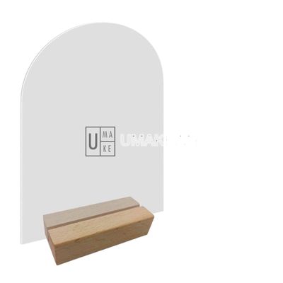 DIY Acrylic Table Number with Wooden Base