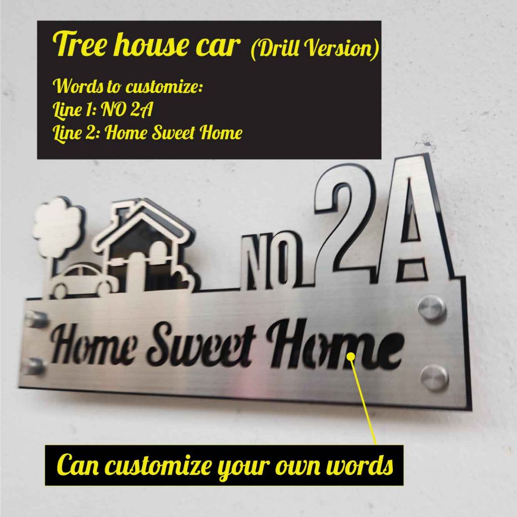 Customize Stainless Steel House Number Plate Address Nombor Rumah Metal Tanda Rumah 不锈钢门牌 - Image 5