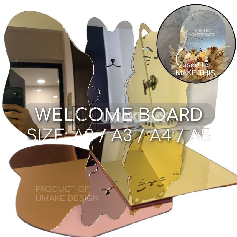 Mirror Acrylic Blank Board (A5 to A2)