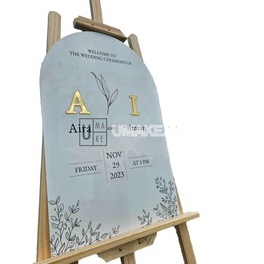 Custom Acrylic Wedding Welcome Board