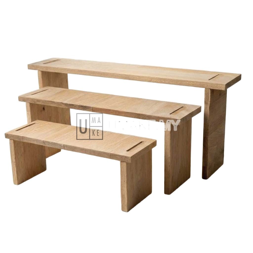 Rubber Wood Display Riser & Monitor Stand