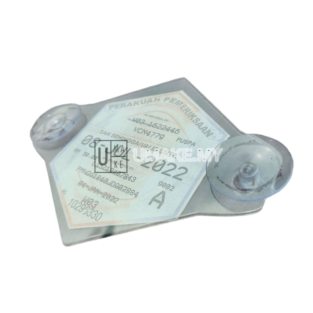 Acrylic Puspakom / Commercial Vehicle Road Tax Holder