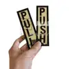 3D Acrylic Push Pull Sign (Black Gold) view 1