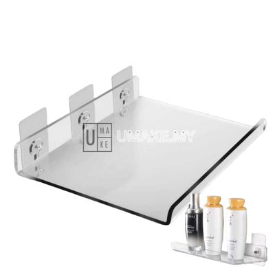 Acrylic Wall Shelf No-Drill (U/L Shape)