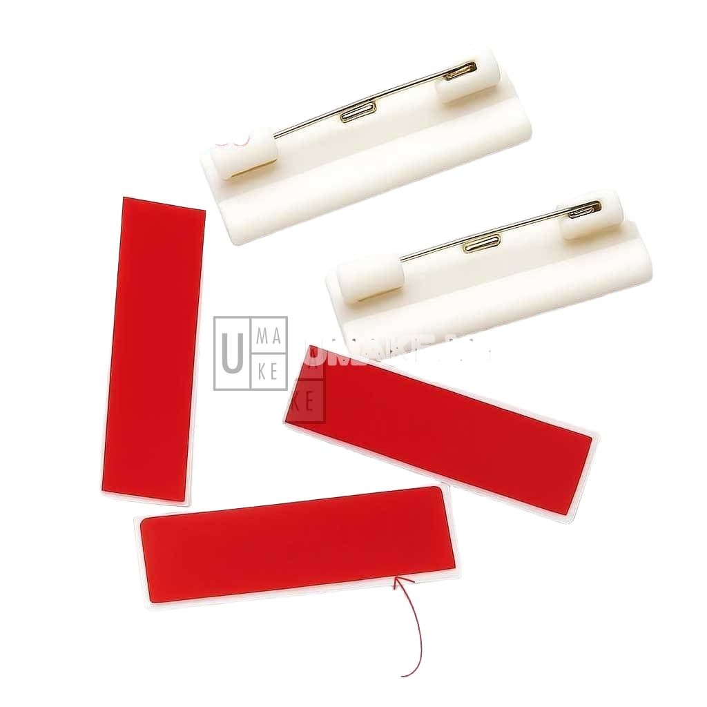 Name Tag Pin Backs with Tape (5pcs)