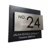 UMAKE Custom made Stainless Steel House Plate Address Nombor Rumah Tanda Rumah门牌 Modern Metal 3D Boxed House Number Fold view 2