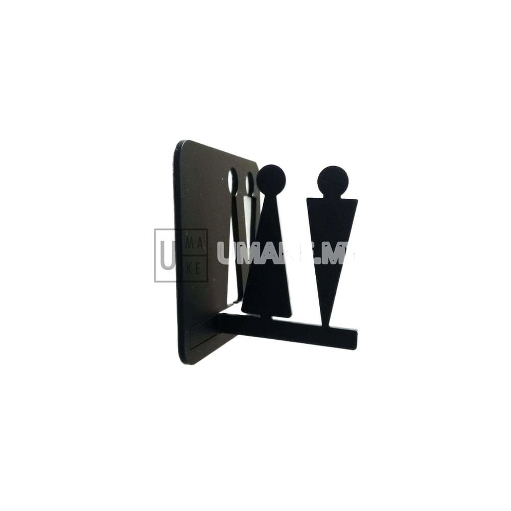 3D Pop-Up Toilet Sign