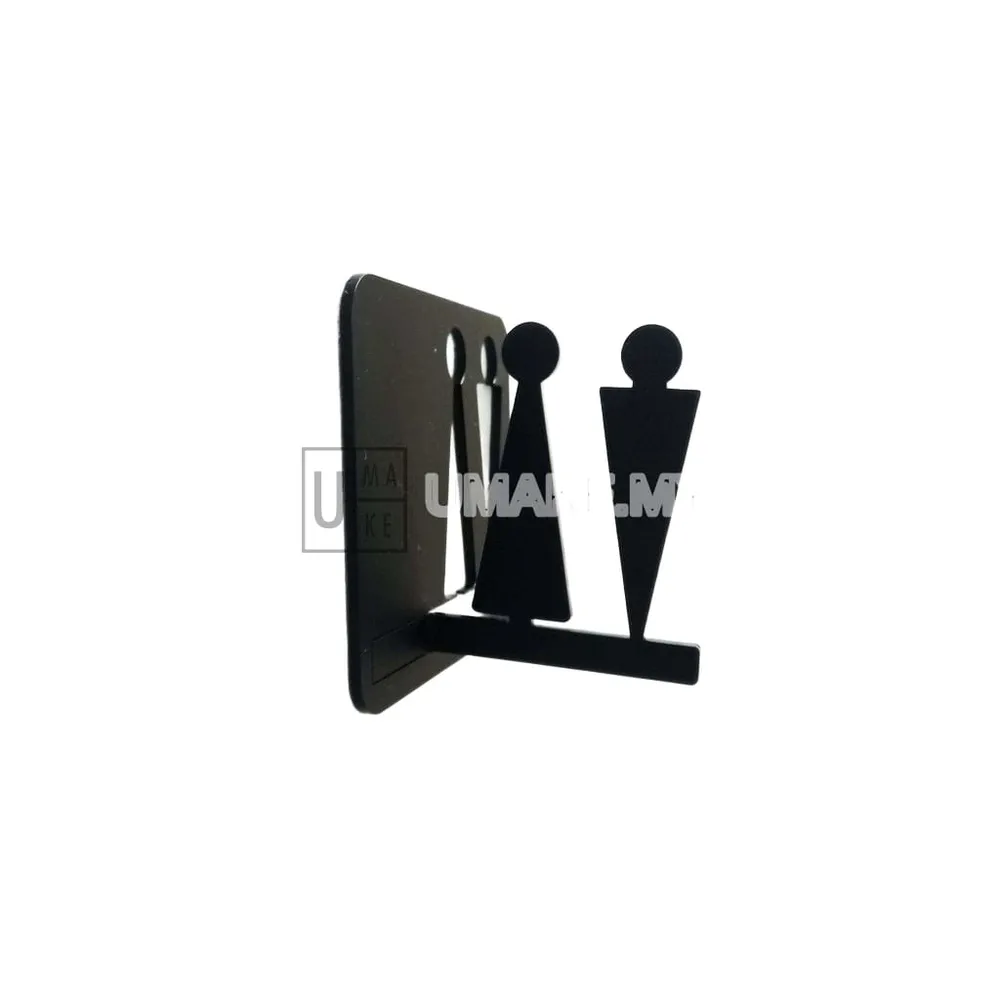 3D Pop-Up Toilet Sign