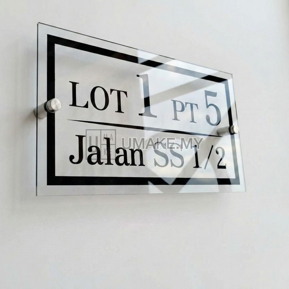 Custom 3D Acrylic House Number Plate
