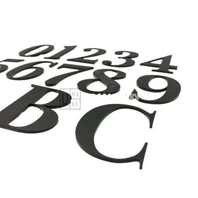 Black Matte Acrylic House Number Digit