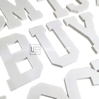 PVC 3D字母与数字(白色)