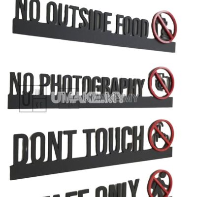 Modern Acrylic Notice Sign (No Smoking / Staff Only)