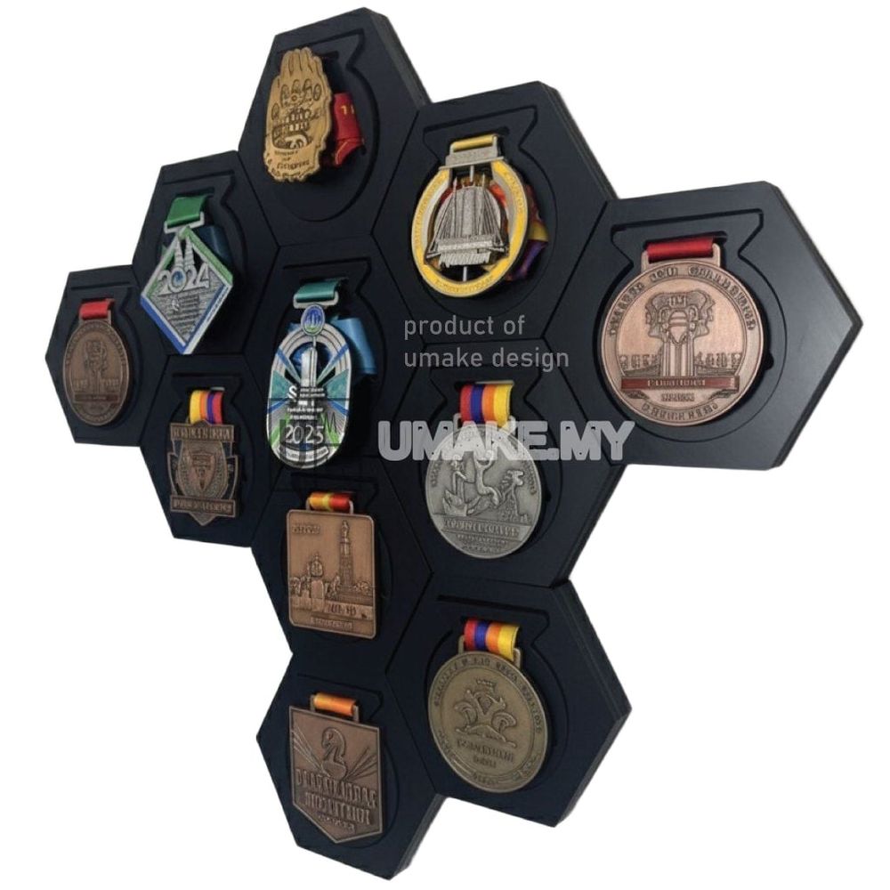 Hexagon Medal Display Holder