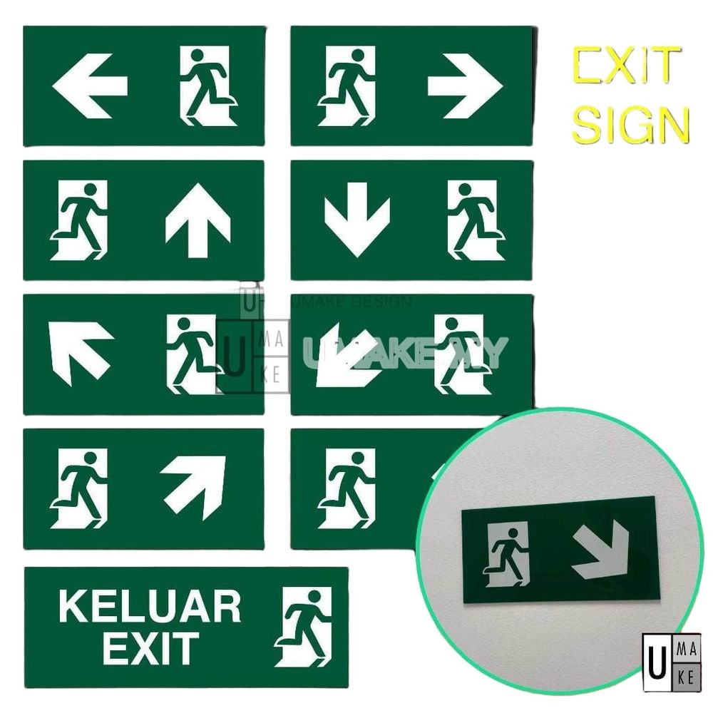 Acrylic Emergency Exit Sign