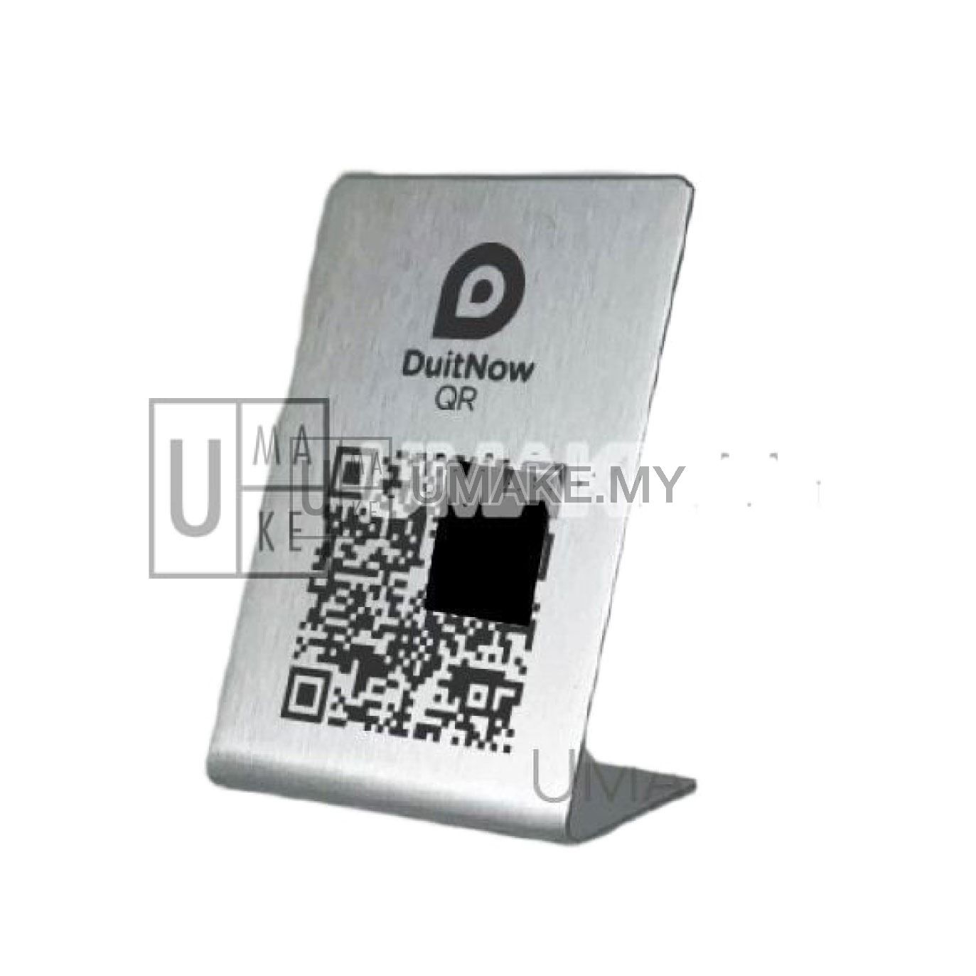Stainless Steel DuitNow QR Code Stand