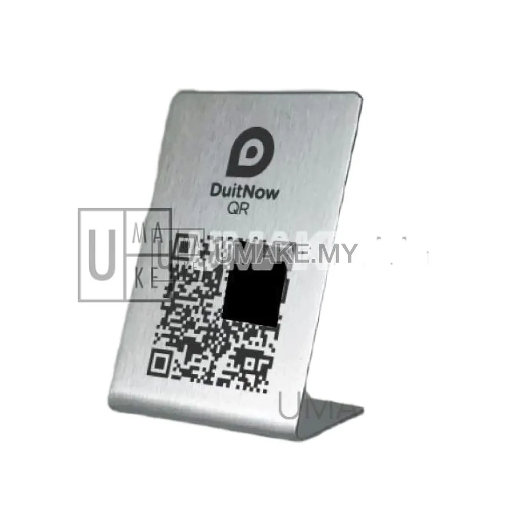 Stainless Steel DuitNow QR Code Stand