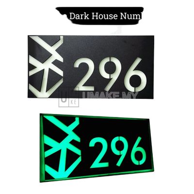 (Glow in the dark)Modern House Number Plate Tanda Rumah 夜光门牌 Full Customized Nombor Rumah Plat Rumah Assalamualaikum New