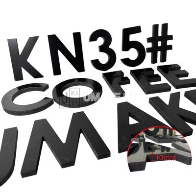 Black PVC 3D Letters (A-Z, 0-9)