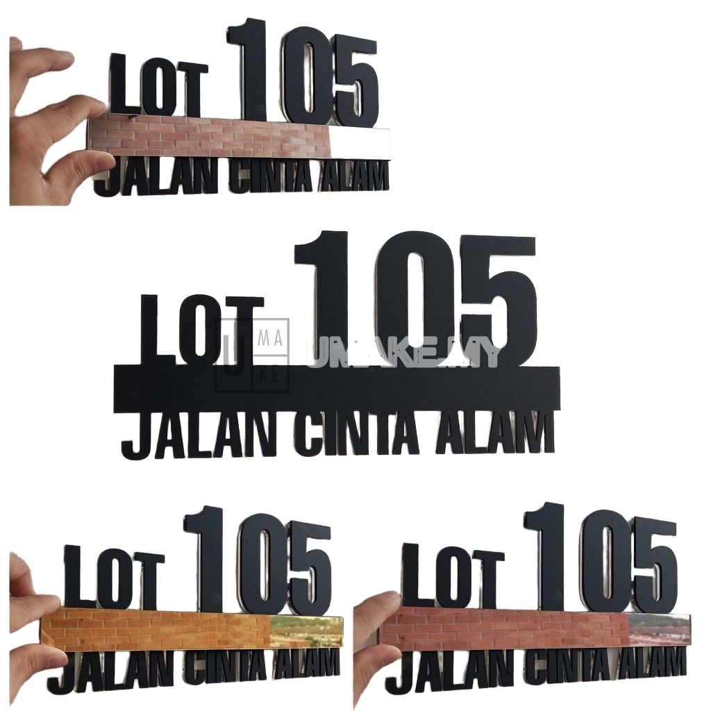 Custom 3D Acrylic House Number Plate