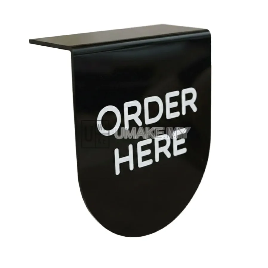 Acrylic Counter Signage Custom (counter / table signage)