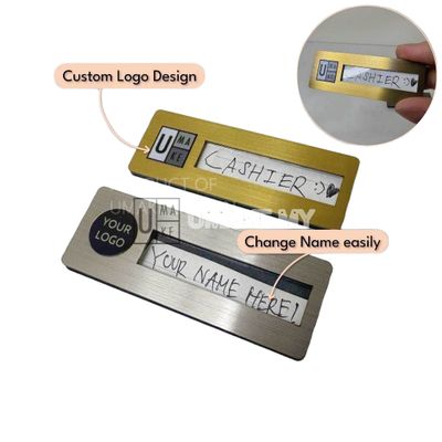 Reusable Stainless Steel Name Tag (75x25mm)