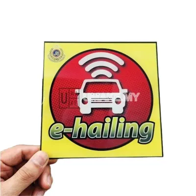 Acrylic E-Hailing Sign with Suction Cup (2pcs)