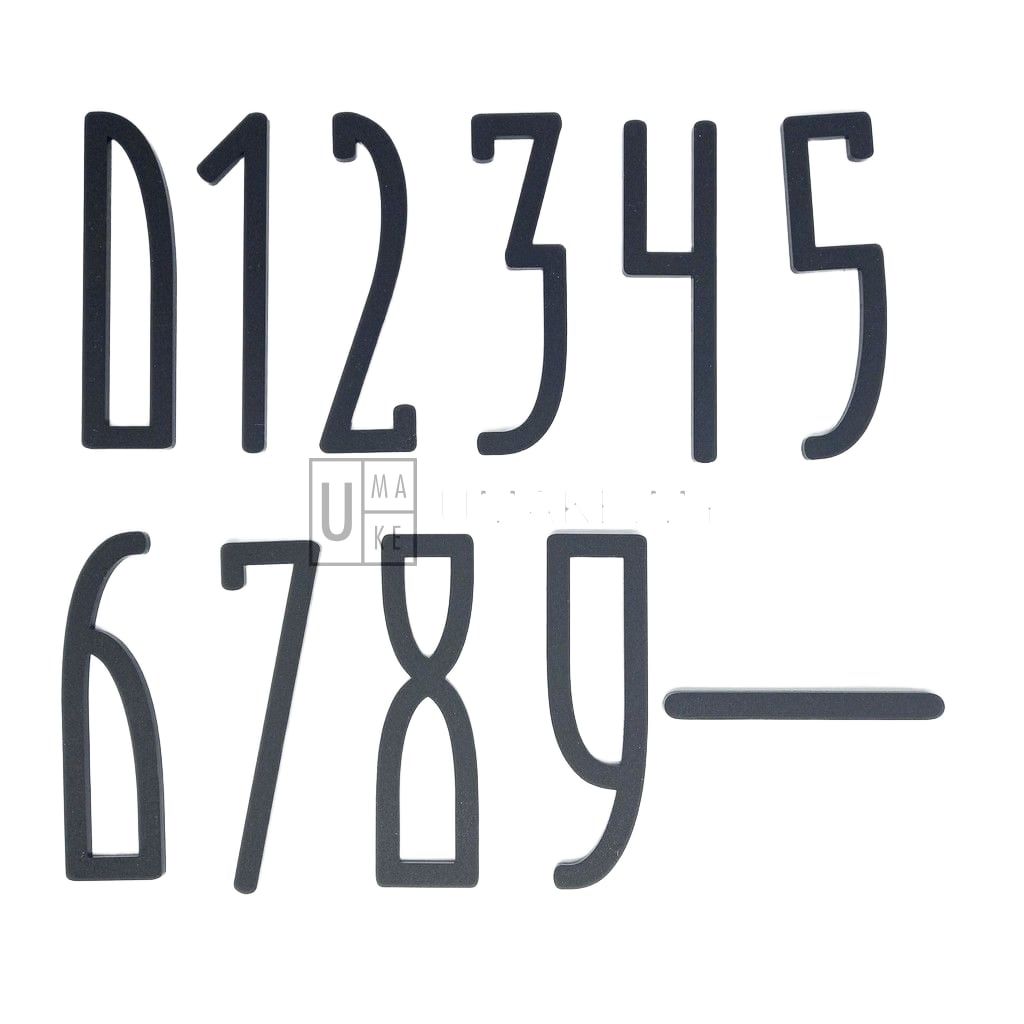 Black Acrylic Door Number Plaque (10cm)