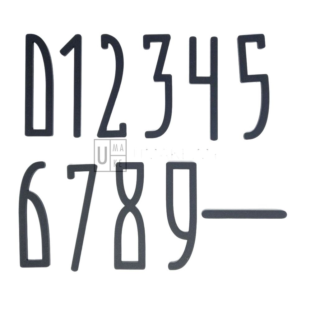 Black Acrylic Door Number Plaque (10cm)