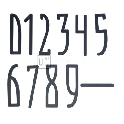 Black Acrylic Door Number Plaque (10cm)