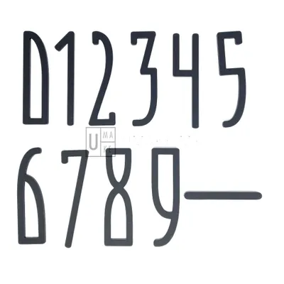 Black Acrylic Door Number Plaque (10cm)